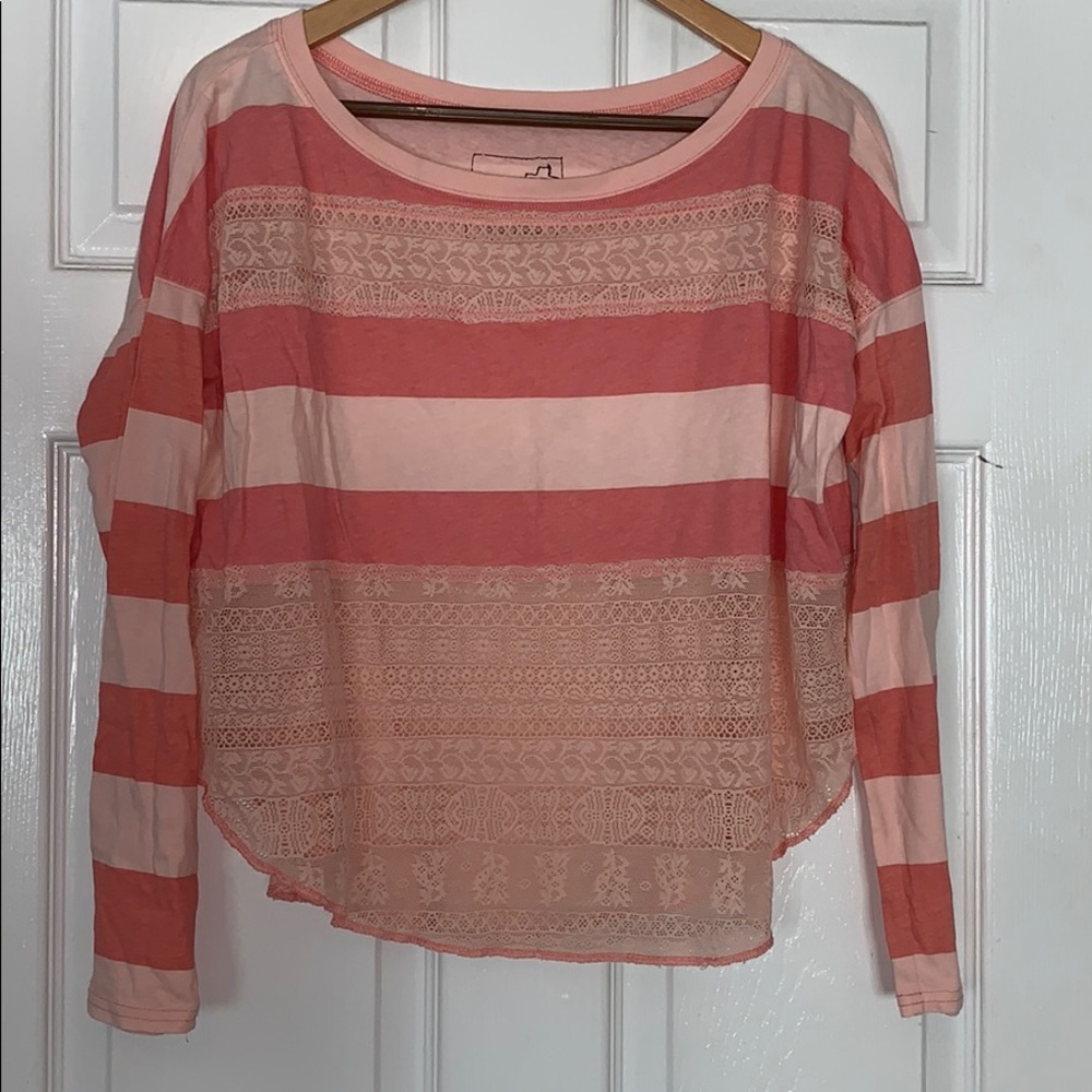 We The Free, Pink Lace Top - XS